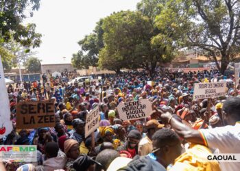 Place des Martyrs de Gaoual : Une mobilisation de taille organisée par l’AFRMD, en faveur du Général Mamadi Doumbouya