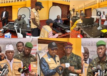 Top départ du recensement biométrique à Conakry donné à Kaloum par le général Amara Camara